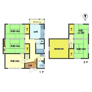 富山県富山市長江1【一戸建】の間取り