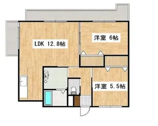 ビューテラス徳王【3階】の間取り