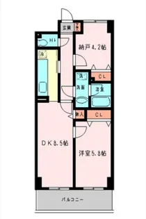 セレッソウスイ【4階】の間取り