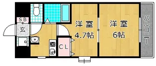 M‘プラザ津田駅前十番館【6階】の間取り