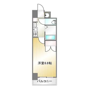 エステムコート神戸ハーバーランド前IVベイライト【7階】の間取り