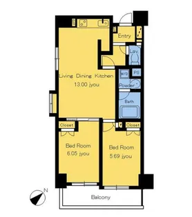 静岡馬渕エンブルコート【8階】の間取り