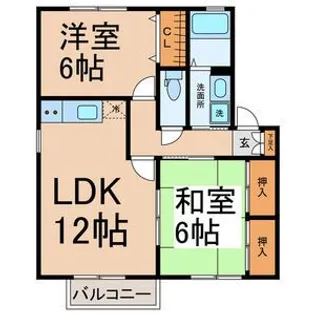 セジュール長良【1階】の間取り