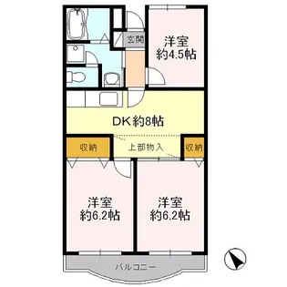 アメニティ芦田第3マンション【2階】の間取り
