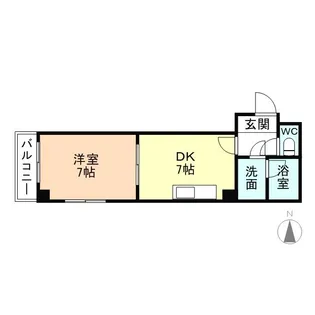 リュミエ白銀【6階】の間取り