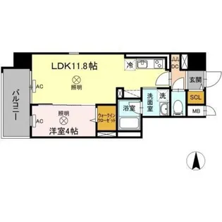 TWIN TOWERS Selina【2階】の間取り