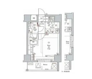 クレイシア新御徒町【7階】の間取り