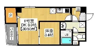 グラントレス松戸【2階】の間取り