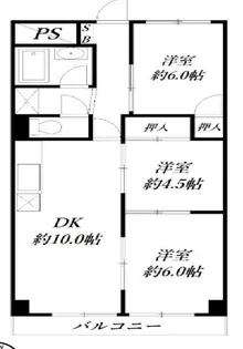 玉手山内外ハイツ【2階】の間取り