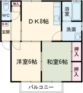 シャンテ吉田A【2階】の間取り