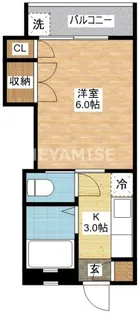 1Kの間取り画像