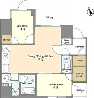 KDXレジデンス八丁堀【7階】の間取り