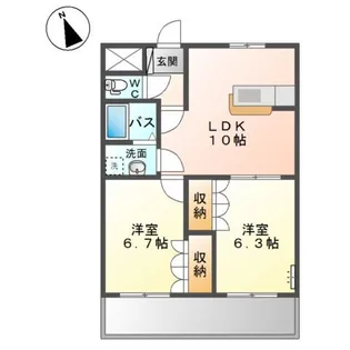 プラネット【2階】の間取り