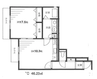 アビタシオン アン【1階】の間取り