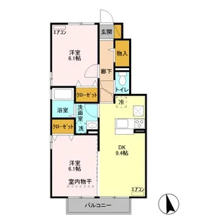 サンモール A【1階】の間取り