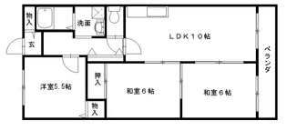 フローラ青山【2階】の間取り