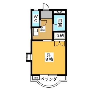 ラインハイツ實【4階】の間取り