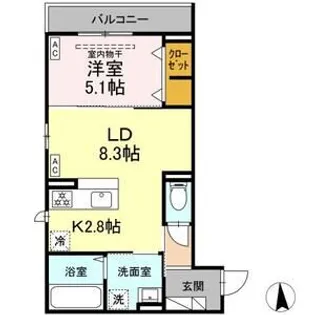 D-ROOM小田原2丁目A【1階】の間取り