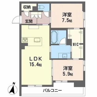 LUANA KAMISUGI【2階】の間取り