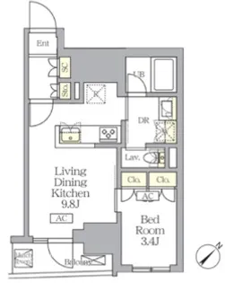 東京都中央区日本橋馬喰町1【マンション】の間取り