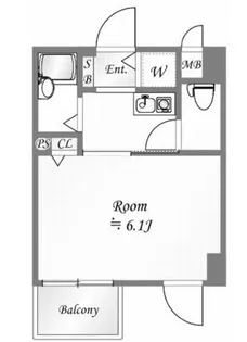 アイディ西小山【2階】の間取り