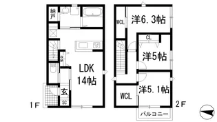 兵庫県川西市下加茂1【一戸建】の間取り