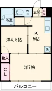宇佐見マンション【3階】の間取り