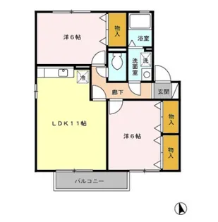 ウィルモア B【2階】の間取り