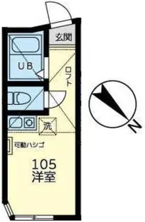 ユナイト中野島レーザーディマルコ【1階】の間取り