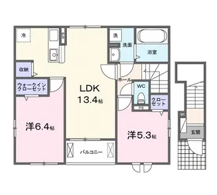 神奈川県秦野市上今川町【アパート】の間取り