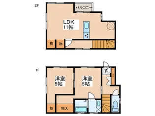 東京都杉並区下高井戸2【一戸建】の間取り