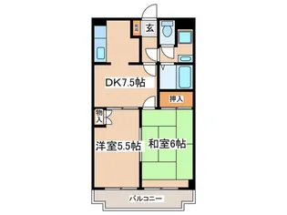 ジュネス中町【2階】の間取り