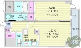 USビル【3階】の間取り