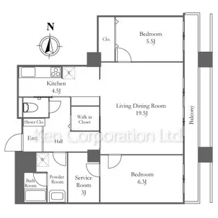 リバーシティ21イーストタワーズ【37階】の間取り
