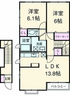 セレブリテ緑ヶ丘【2階】の間取り
