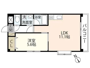 コンフォール空港通り【7階】の間取り