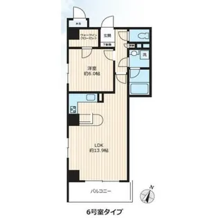 メトロフロント神田【8階】の間取り