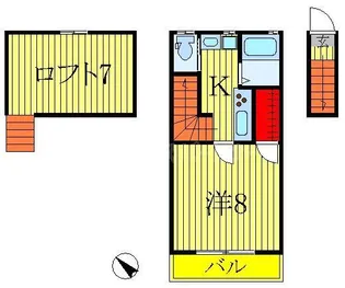 フラット12【2階】の間取り