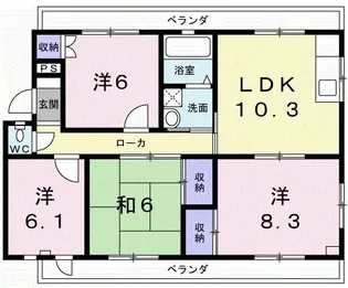 コーポT142【2階】の間取り