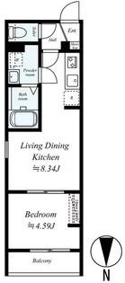 神奈川県相模原市中央区陽光台1【アパート】の間取り