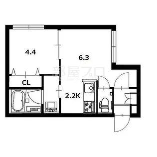 北海道札幌市西区西町北18【マンション】の間取り