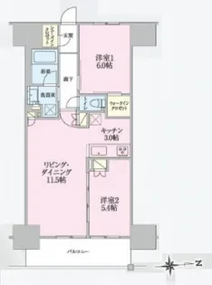 東京都武蔵野市境2【マンション】の間取り