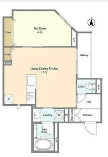 リブラ北千住【1階】の間取り