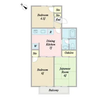 ストークタウンA棟【1階】の間取り