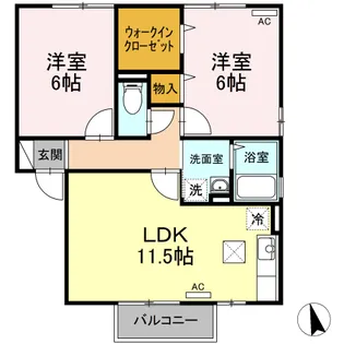 サンパティック A【1階】の間取り