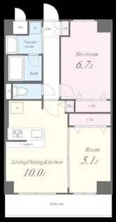フレアコート北千住【3階】の間取り