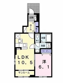 カレント美郷VI【1階】の間取り