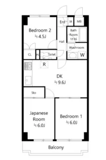 スカイパレス東戸塚【8階】の間取り