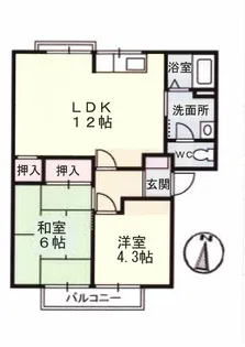 ハイツ乃木坂【2階】の間取り