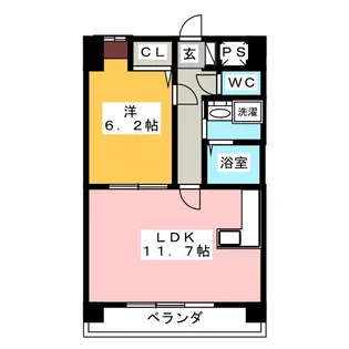 リブェール山之手【2階】の間取り